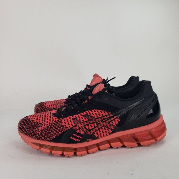 Asics GEL-QUANTUM 360 Knit Peach Red Black Women Size 6.5 Running Shoe T778N - Picture 3 of 16